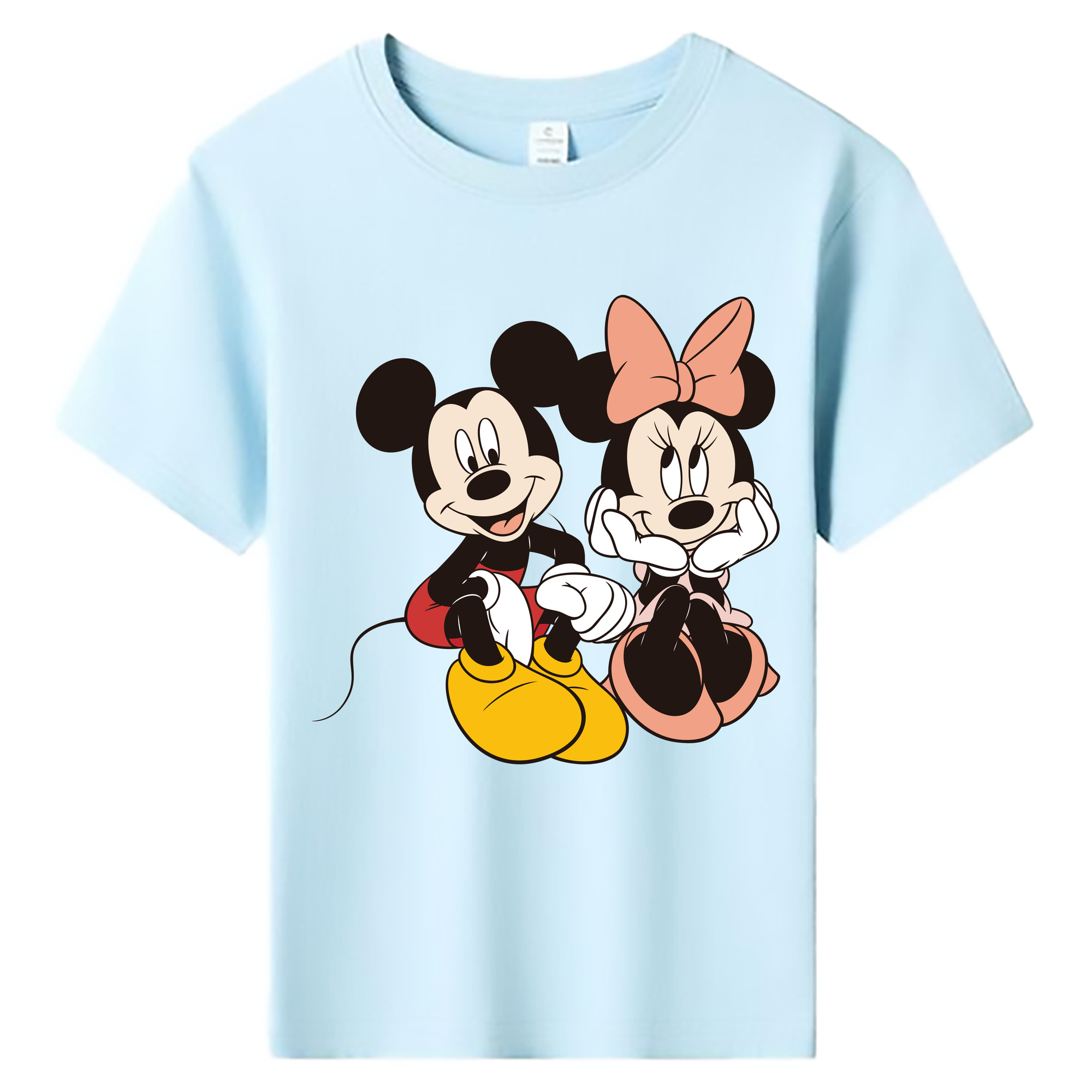 ミッキーマウス Mickey Mouse 綿100％キッズTシャツ（フロントプリント）